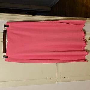 Pink A-Line Midi Slip Skirt